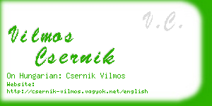 vilmos csernik business card